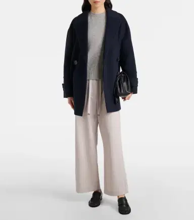 'S Max Mara 'S Max Mara Argenta virgin wool crêpe wide-leg pants | Thumbnail 2
