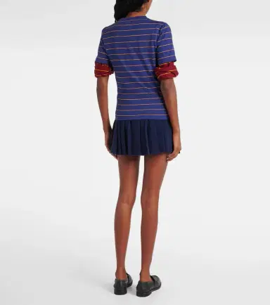 Miu Miu Striped cotton jersey T-shirt | Thumbnail 3