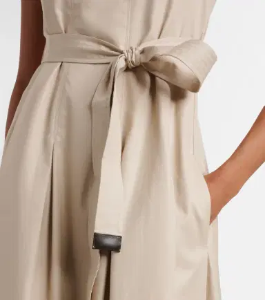 'S Max Mara 'S Max Mara Amina pleated cotton midi dress | Thumbnail 2