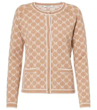 'S Max Mara Tivoli intarsia wool and cashmere cardigan | Thumbnail 1