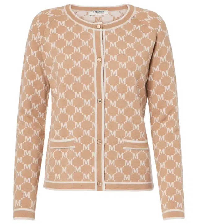 'S Max Mara Tivoli intarsia wool and cashmere cardigan