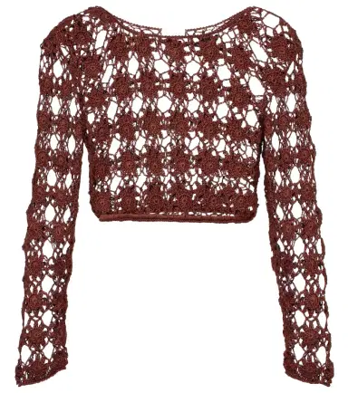 Anna Kosturova Bella crochet cotton crop top | Thumbnail 1