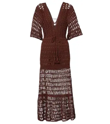 Anna Kosturova Marissa cotton crochet midi dress | Thumbnail 1