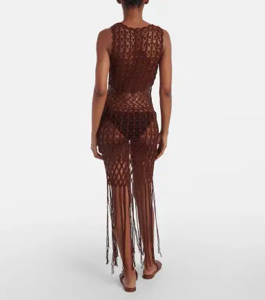 Anna Kosturova Fringed cotton minidress | Thumbnail 3