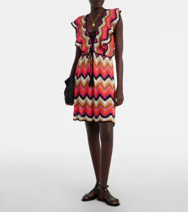 Anna Kosturova Melissa cotton crochet minidress | Thumbnail 3