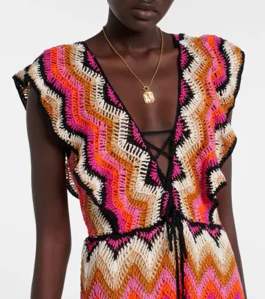 Anna Kosturova Melissa cotton crochet minidress | Thumbnail 4