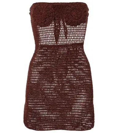 Anna Kosturova Floral crochet cotton bustier dress | Thumbnail 1
