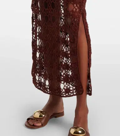 Anna Kosturova Bella crochet cotton maxi skirt | Thumbnail 5