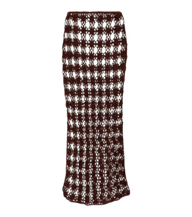 Anna Kosturova Bella crochet cotton maxi skirt
