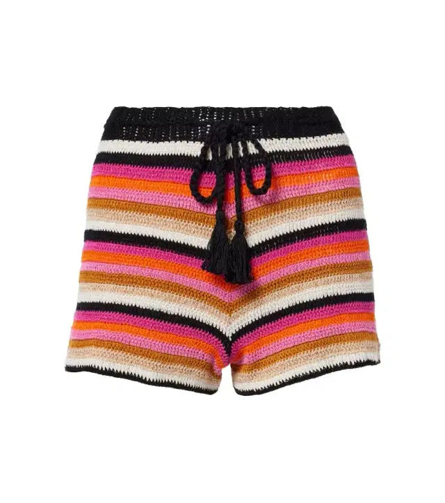 Anna Kosturova Summer cotton crochet shorts