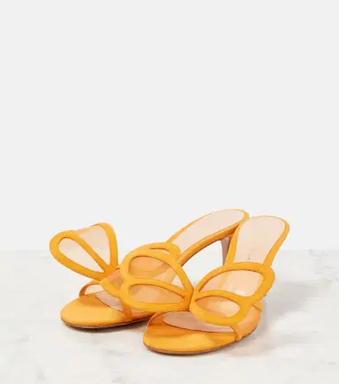 Gianvito Rossi Ilia suede-trimmed mesh mules | Thumbnail 2 Gianvito Rossi Ilia suede-trimmed mesh mules | Thumbnail 2