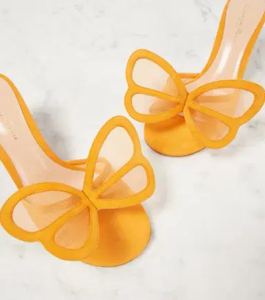 Gianvito Rossi Ilia suede-trimmed mesh mules | Thumbnail 3 Gianvito Rossi Ilia suede-trimmed mesh mules | Thumbnail 3