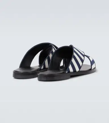 Manolo Blahnik Otawi striped canvas slides | Thumbnail 4 Manolo Blahnik Otawi striped canvas slides | Thumbnail 4