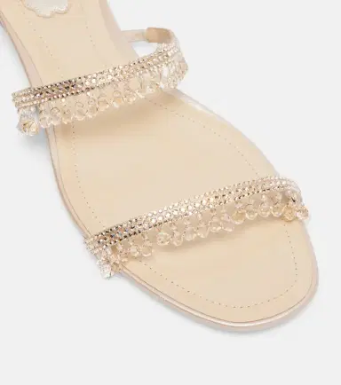 René Caovilla Chandelier embellished satin sandals | Thumbnail 2 René Caovilla Chandelier embellished satin sandals | Thumbnail 2