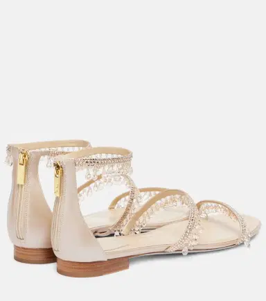 René Caovilla Chandelier embellished satin sandals | Thumbnail 3 René Caovilla Chandelier embellished satin sandals | Thumbnail 3