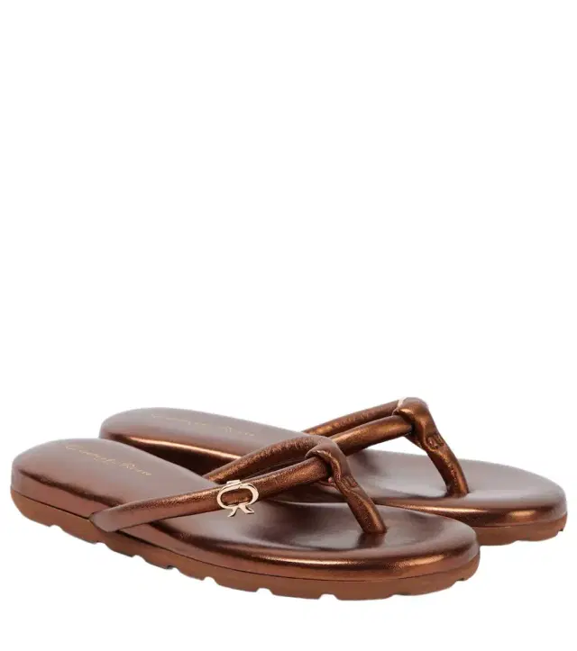 Gianvito Rossi Fiji leather thong sandals