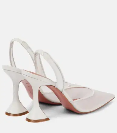Amina Muaddi Holli mesh slingback pumps | Thumbnail 3