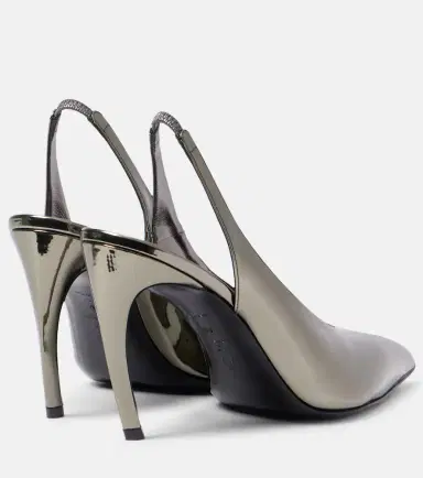 The Attico Viper 95 PU slingback pumps | Thumbnail 2