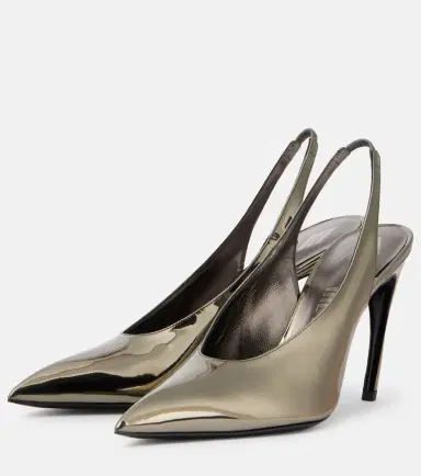 The Attico Viper 95 PU slingback pumps | Thumbnail 3