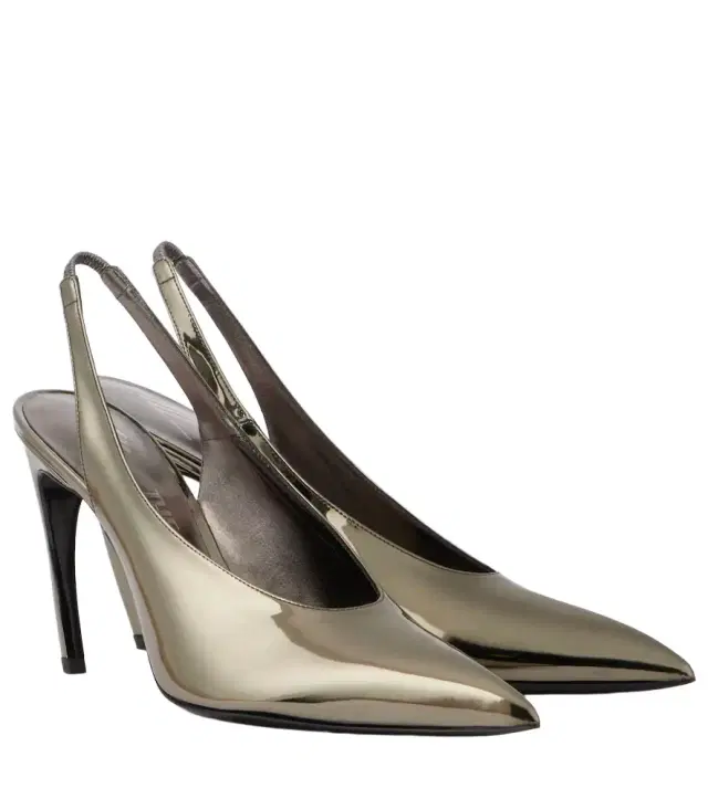 The Attico Viper 95 PU slingback pumps