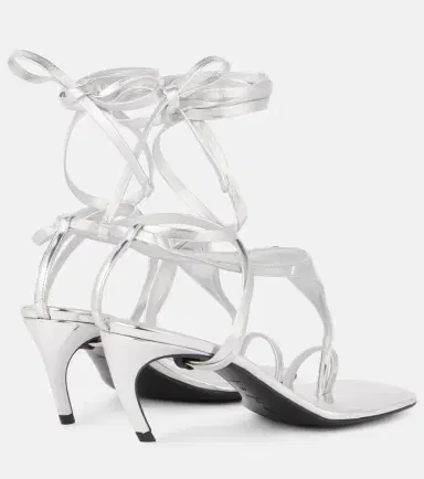 The Attico Nova 65 metallic leather thong sandals | Thumbnail 2