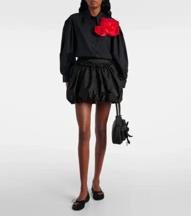 Simone Rocha Gathered taffeta miniskirt | Thumbnail 3