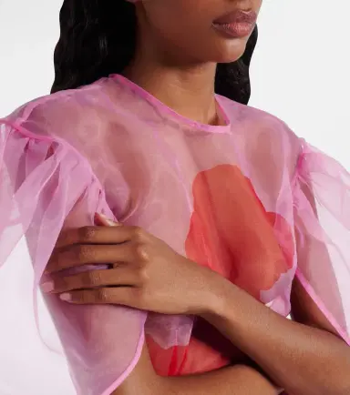 Simone Rocha Printed organza midi dress | Thumbnail 4