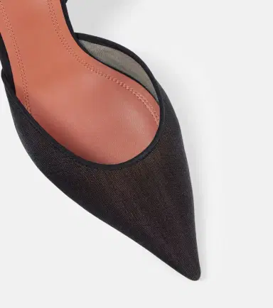 Amina Muaddi Holli mesh slingback pumps | Thumbnail 5