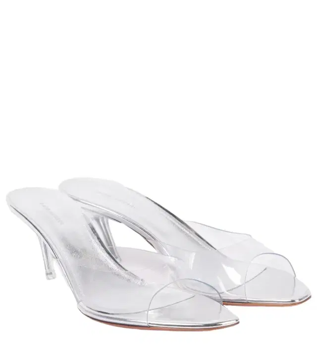 Amina Muaddi Alexa Glass 60 PVC mules