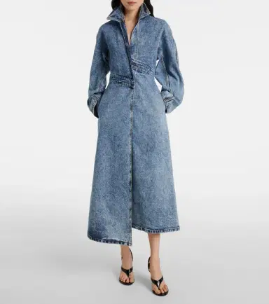 Alaïa Alaïa Asymmetric denim coat | Thumbnail 3 Alaïa Alaïa Asymmetric denim coat | Thumbnail 3