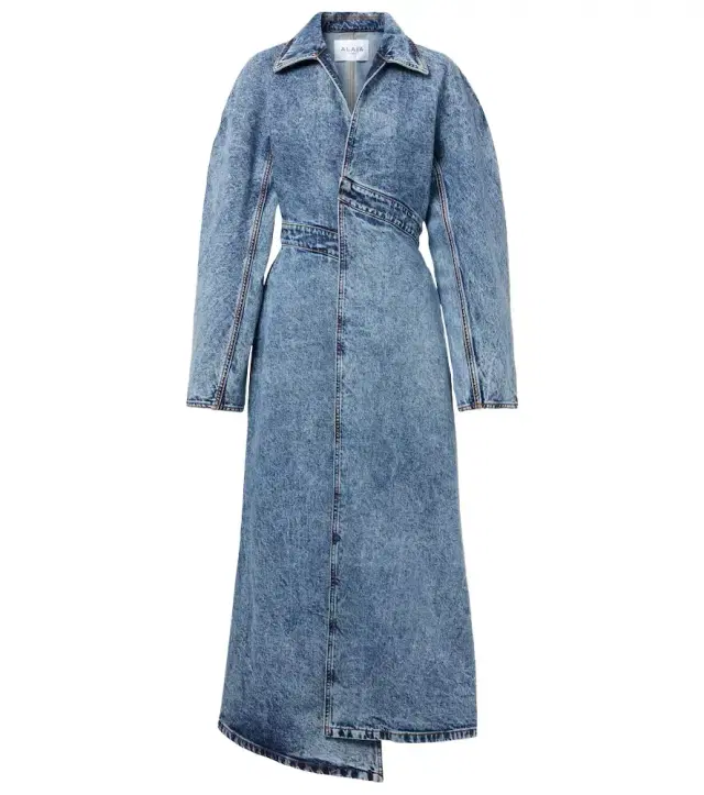 Alaia Alaïa Asymmetric denim coat