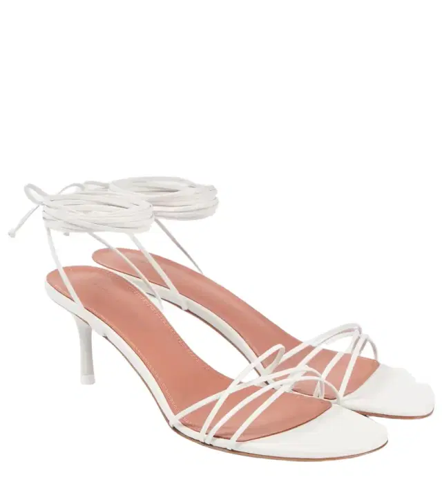 Amina Muaddi Lori 60 leather sandals