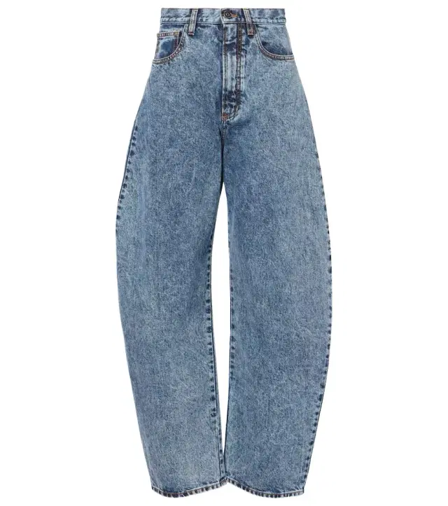 Alaia Alaïa High-rise barrel-leg jeans