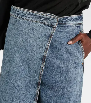 Alaia Alaïa Wide-leg wrap jeans | Thumbnail 5 Alaia Alaïa Wide-leg wrap jeans | Thumbnail 5