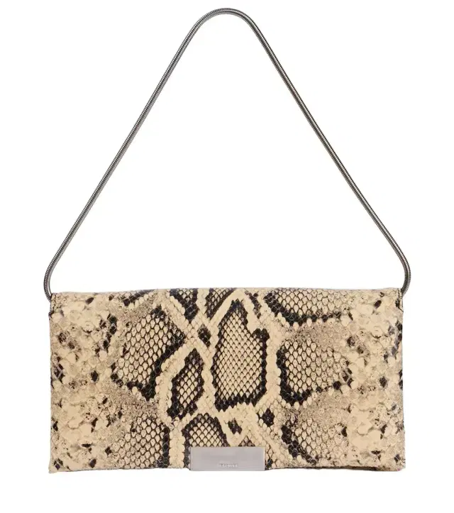 Jil Sander Carnet snake-effect leather clutch