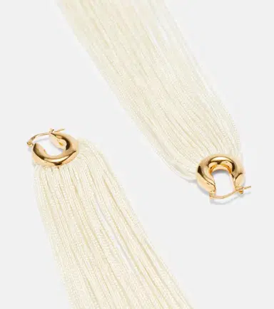 Jil Sander Fringed hoop earrings | Thumbnail 2