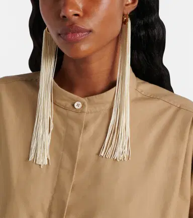 Jil Sander Fringed hoop earrings | Thumbnail 5
