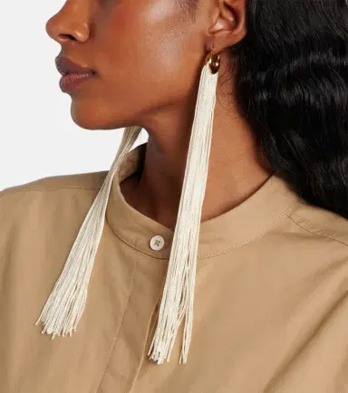 Jil Sander Fringed hoop earrings | Thumbnail 6
