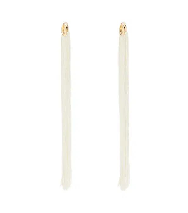 Jil Sander Fringed hoop earrings