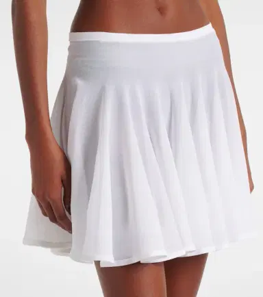 Alaïa Alaïa Pleated semi-sheer miniskirt | Thumbnail 2