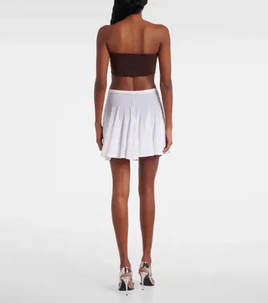 Alaïa Alaïa Pleated semi-sheer miniskirt | Thumbnail 3
