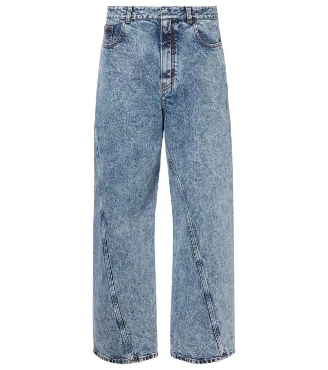 Alaïa Twisted low-rise wide-leg jeans