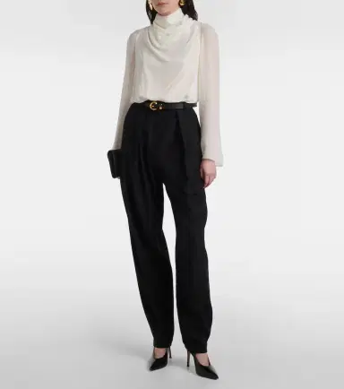 Altuzarra Cara draped high-neck silk top | Thumbnail 2 Altuzarra Cara draped high-neck silk top | Thumbnail 2