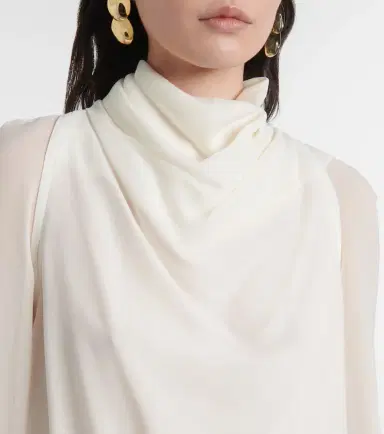 Altuzarra Cara draped high-neck silk top | Thumbnail 5 Altuzarra Cara draped high-neck silk top | Thumbnail 5