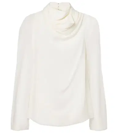 Altuzarra Cara draped high-neck silk top | Thumbnail 1 Altuzarra Cara draped high-neck silk top | Thumbnail 1