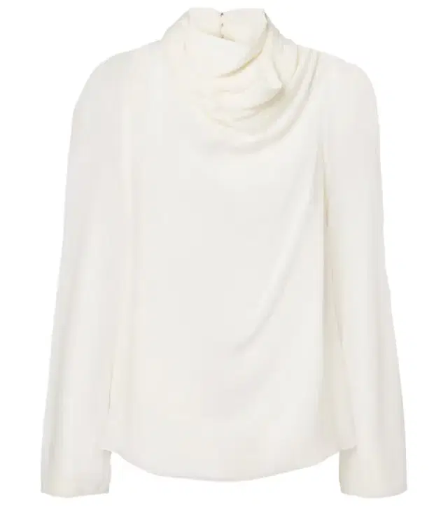 Altuzarra Cara draped high-neck silk top