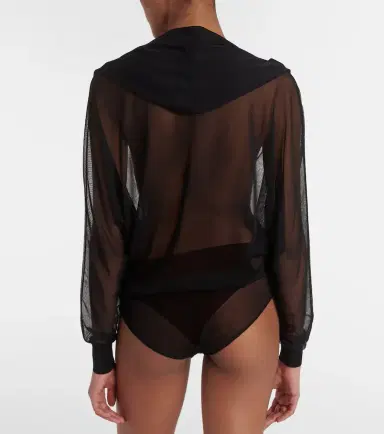 Alaïa Alaïa Sheer hooded bodysuit | Thumbnail 3