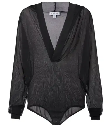 Alaïa Alaïa Sheer hooded bodysuit | Thumbnail 1