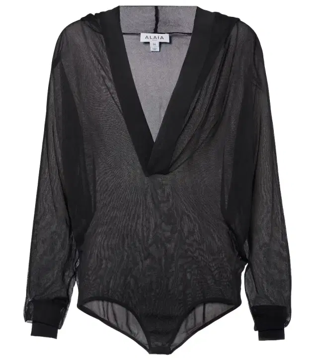 Alaia Alaïa Sheer hooded bodysuit