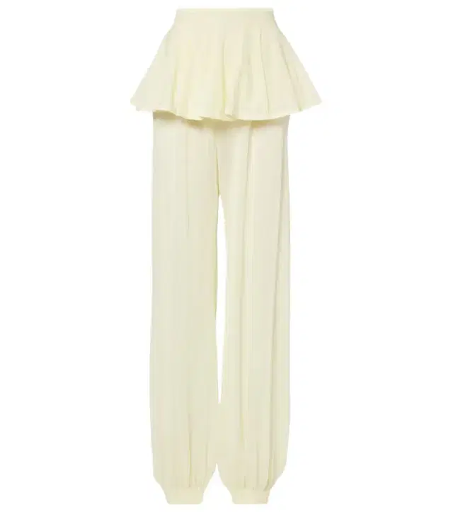 Alaia Alaïa Mid-rise semi-sheer wide-leg pants